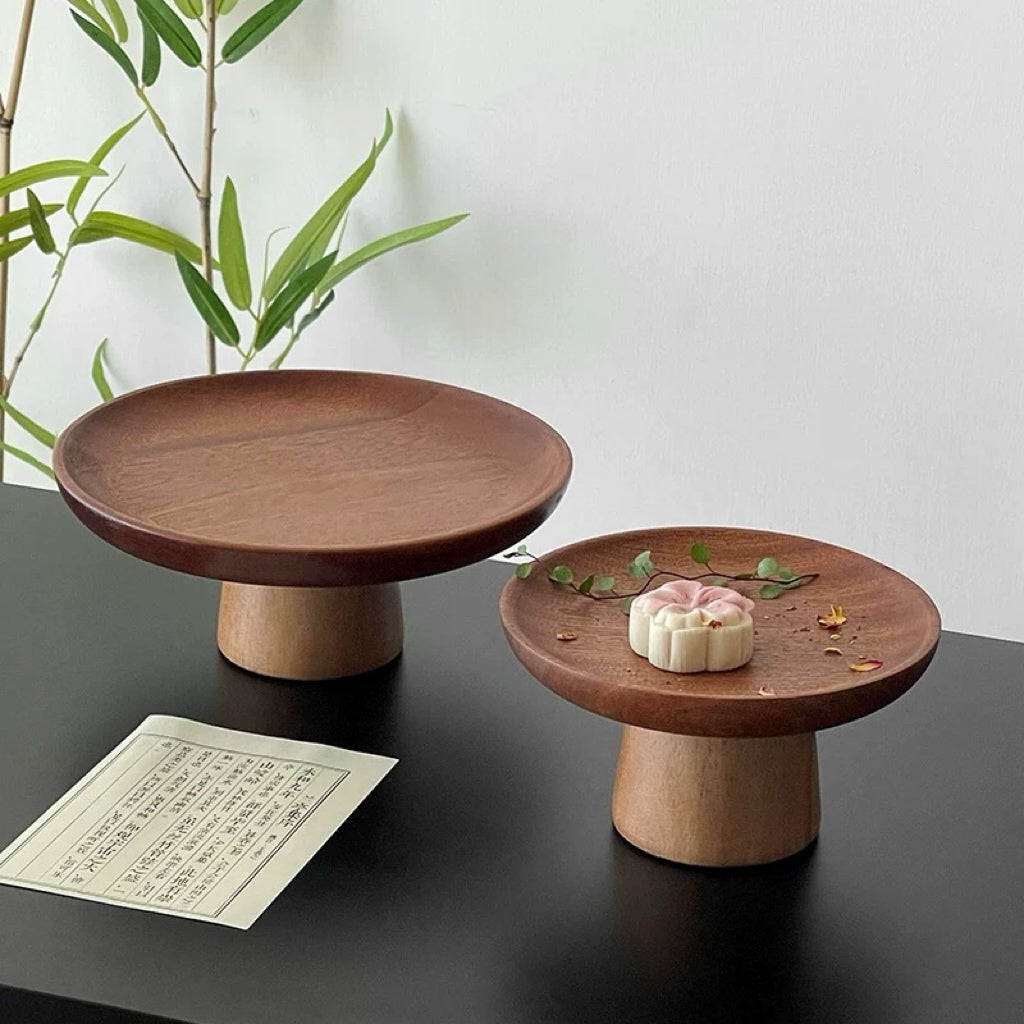 Acacia Wood Pedestal Tray Untable 5