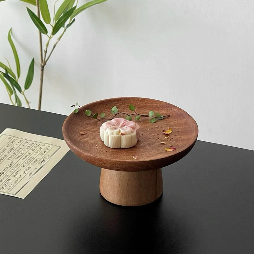 Acacia Wood Pedestal Tray Untable 8