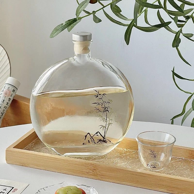 Bamboo & Moonlight Glass Bottle Untable 10