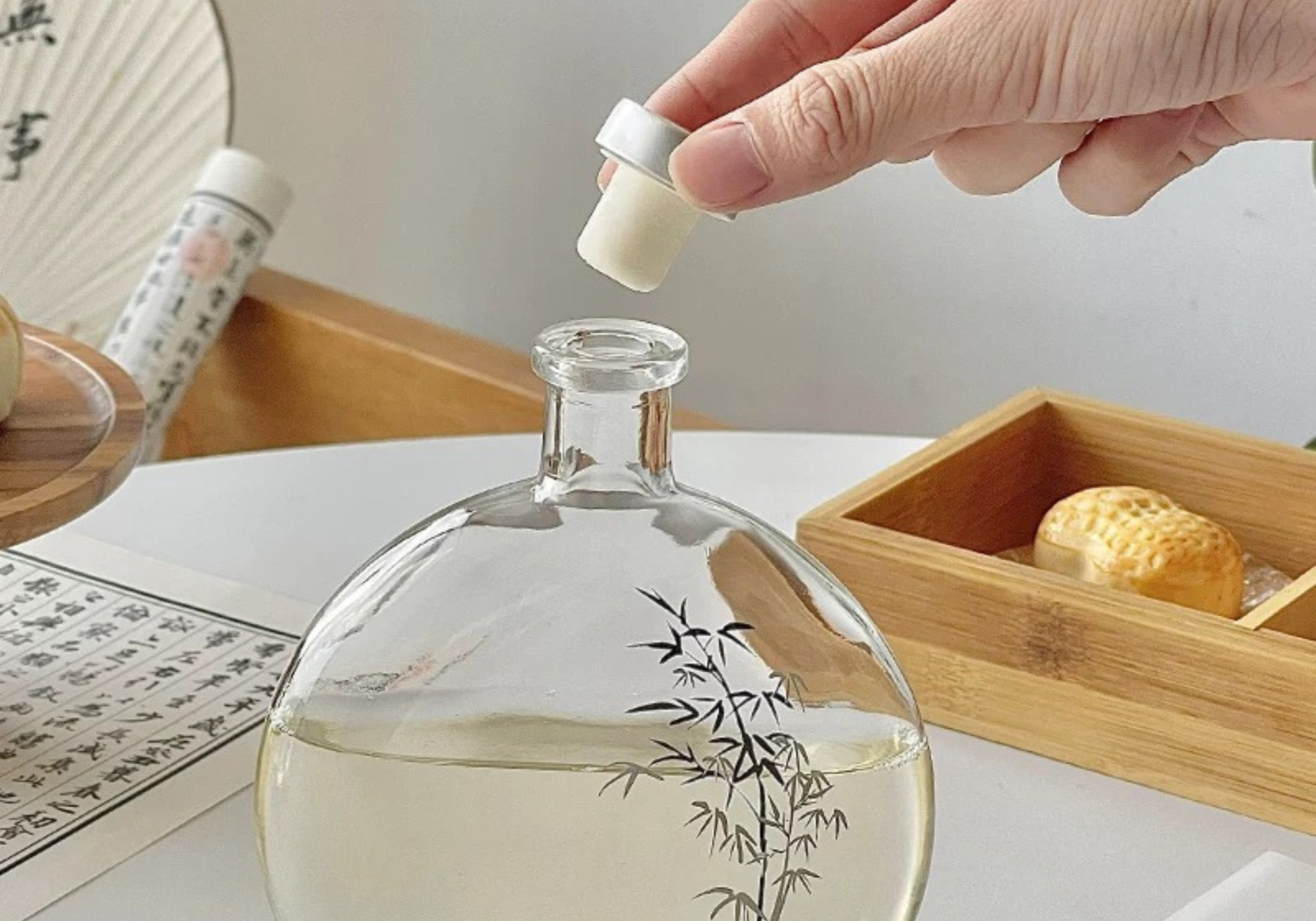 Bamboo Moonlight Glass Bottle Untable design story