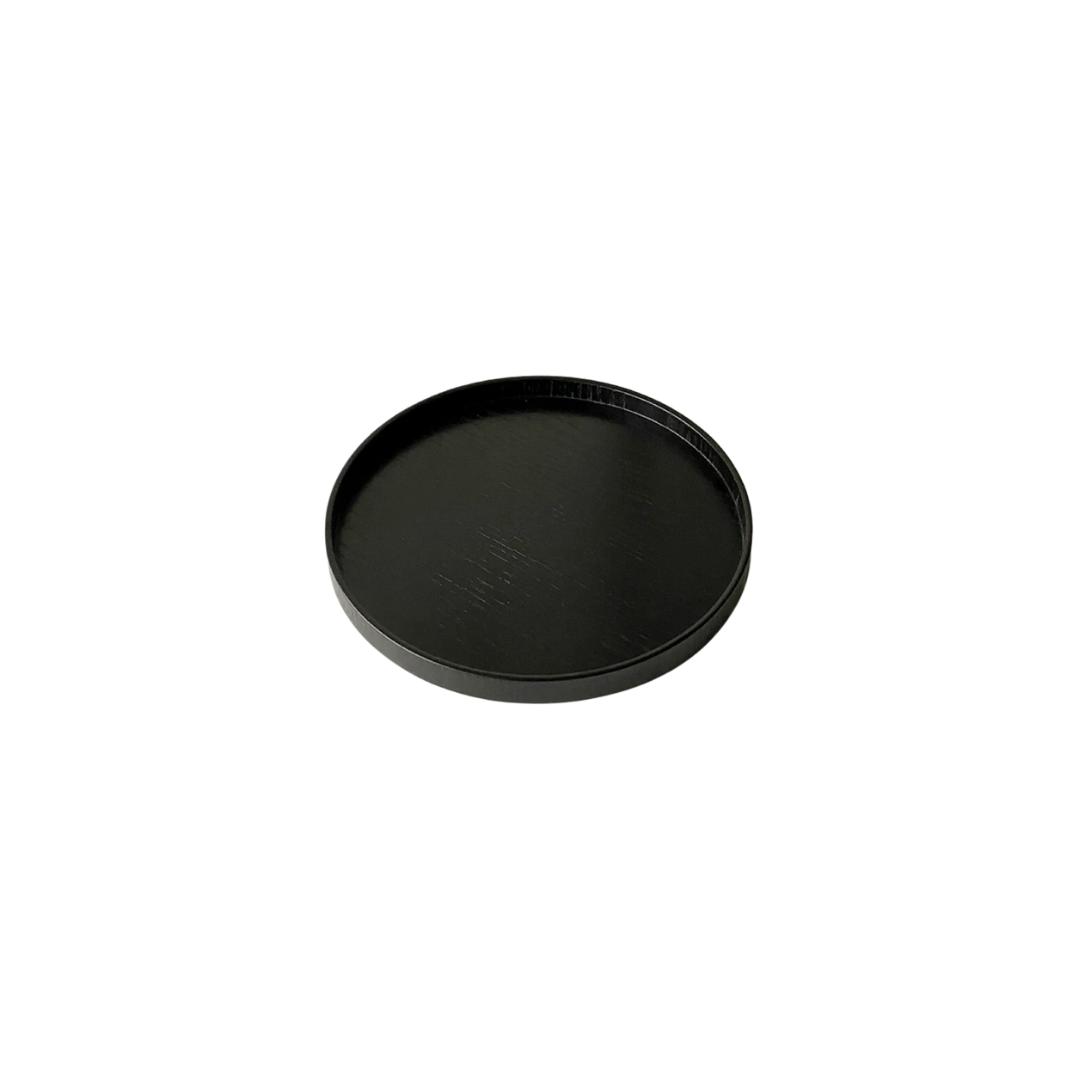 Black Wooden Round Tray Untable