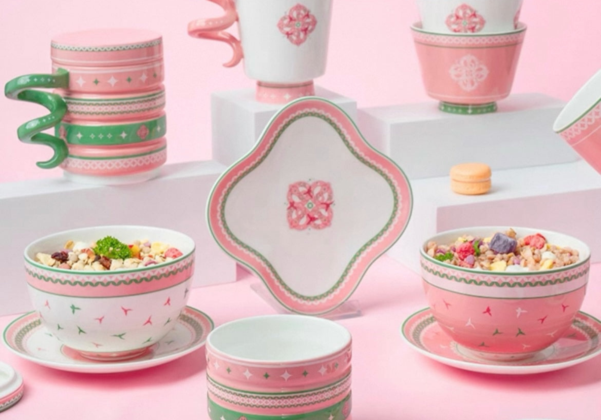 Blooming Fortune Plate Mug tableware Bowl Untable design story