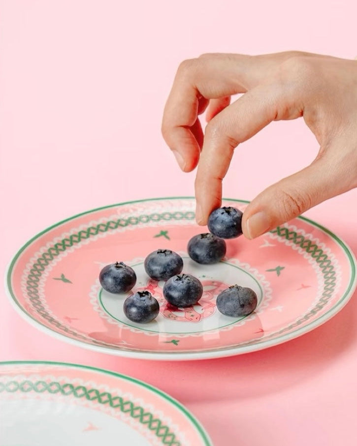 Blooming Fortune Round Dessert Plate Set Untable 2