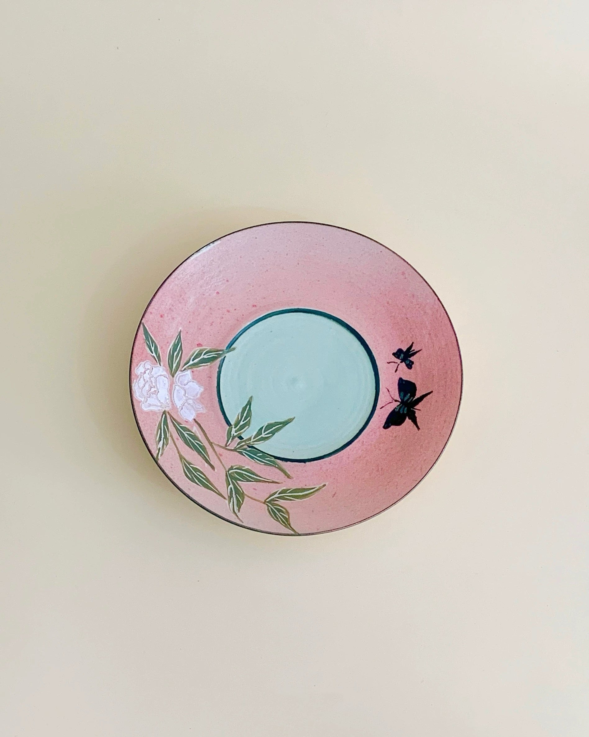 Butterfly Dream Ceramic Coffee Cup & Saucer Set | Hand-painted Untable 4
