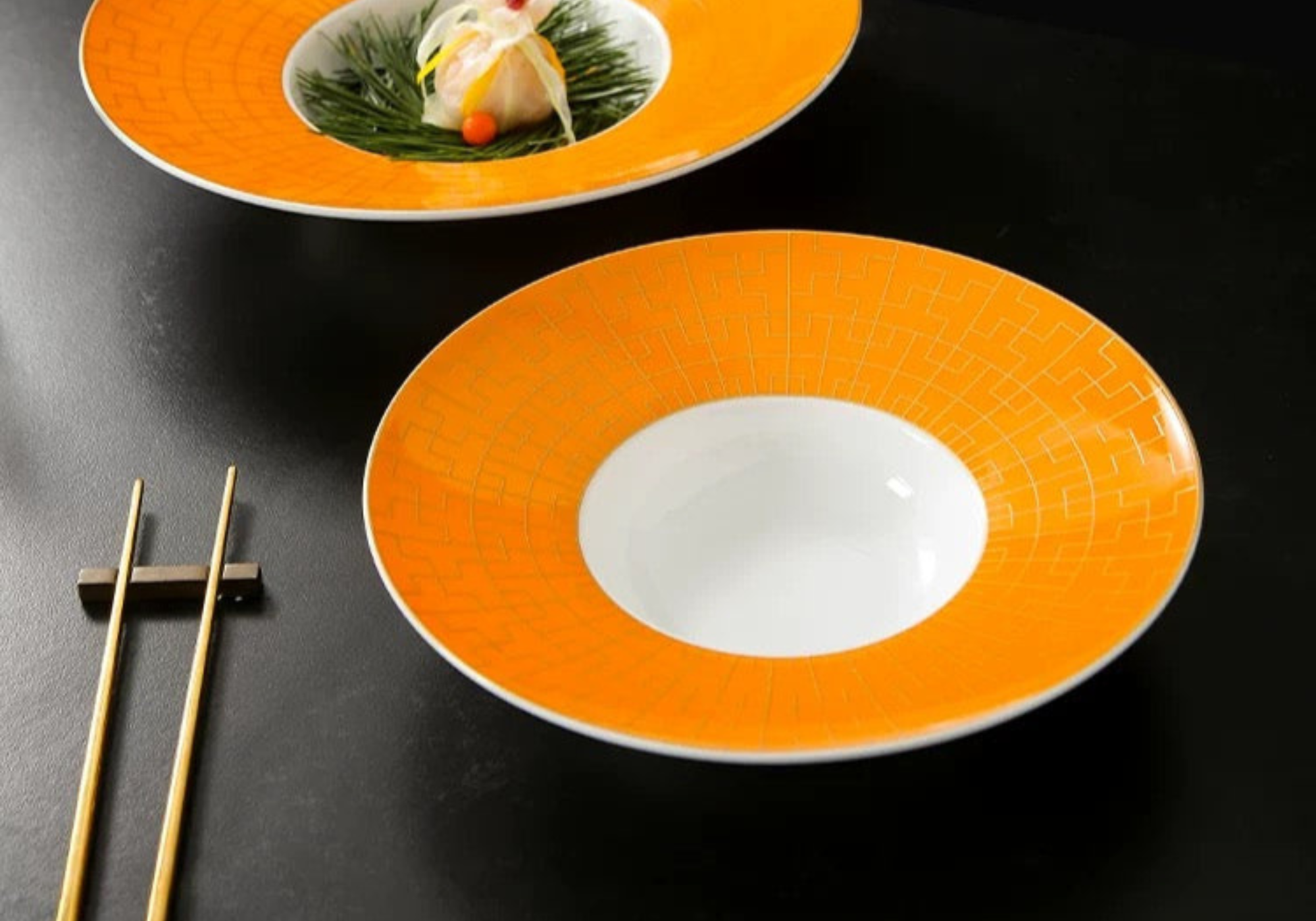 Golden Wave Wide Brim Bowl Untable design story