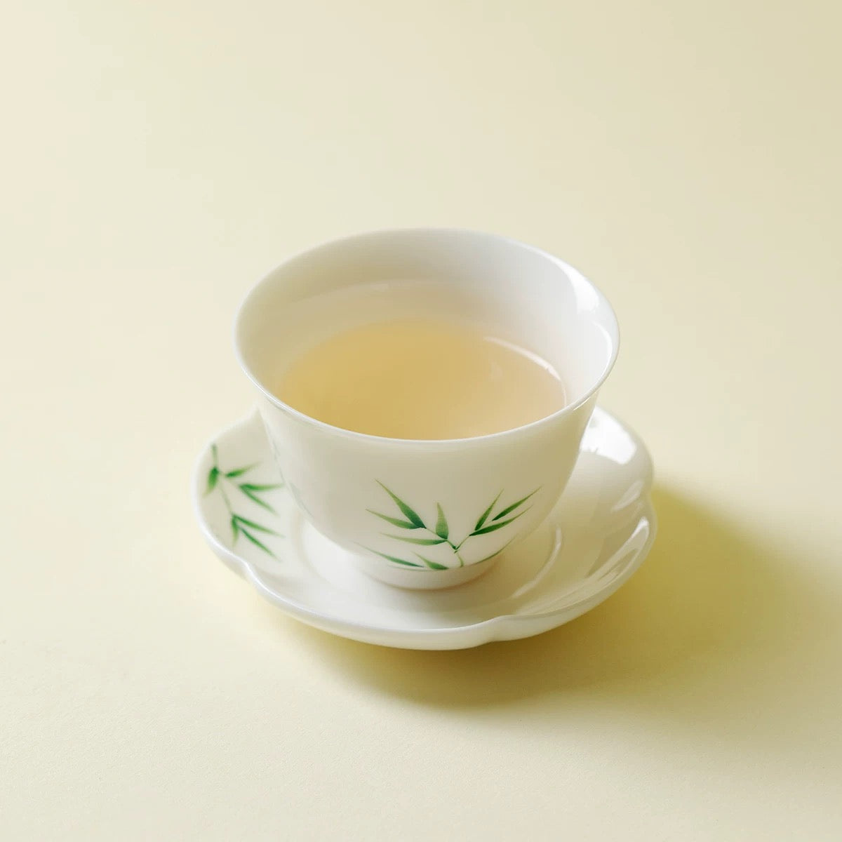 Hand-painted Bamboo Classic Cup and Saucer Set | Jade Porcelain - 50 ml Untable 5
