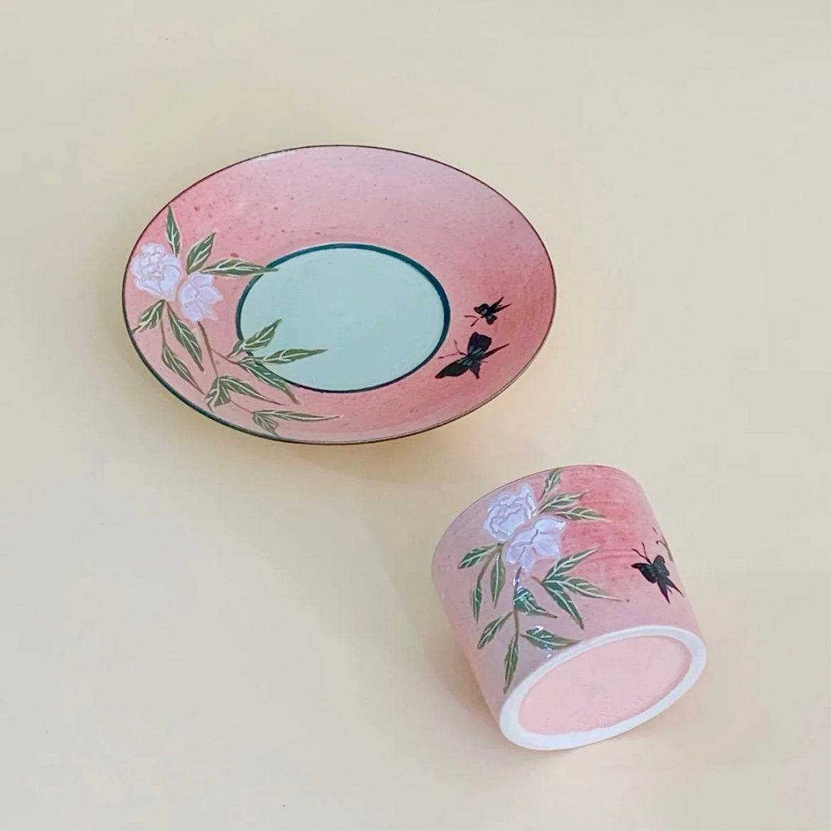 Butterfly Reverie Cup and Plate | Ceramic