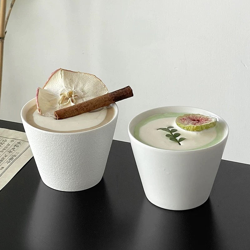 Angled Ceramic Cup | Glossy & Matte