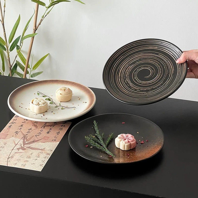 “Ink Cloud” Ceramic Plate Untable 1