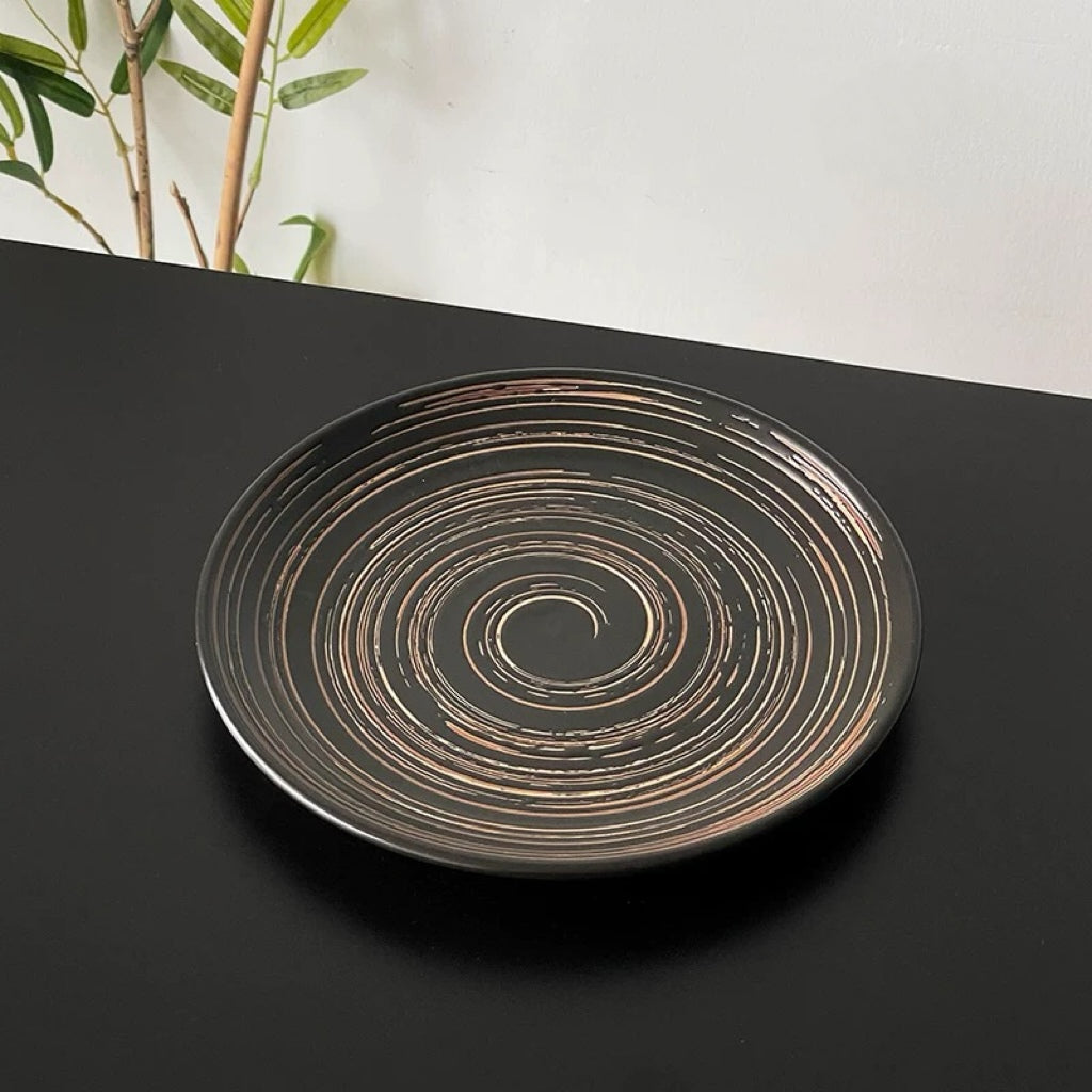 “Ink Cloud” Ceramic Plate Untable 4