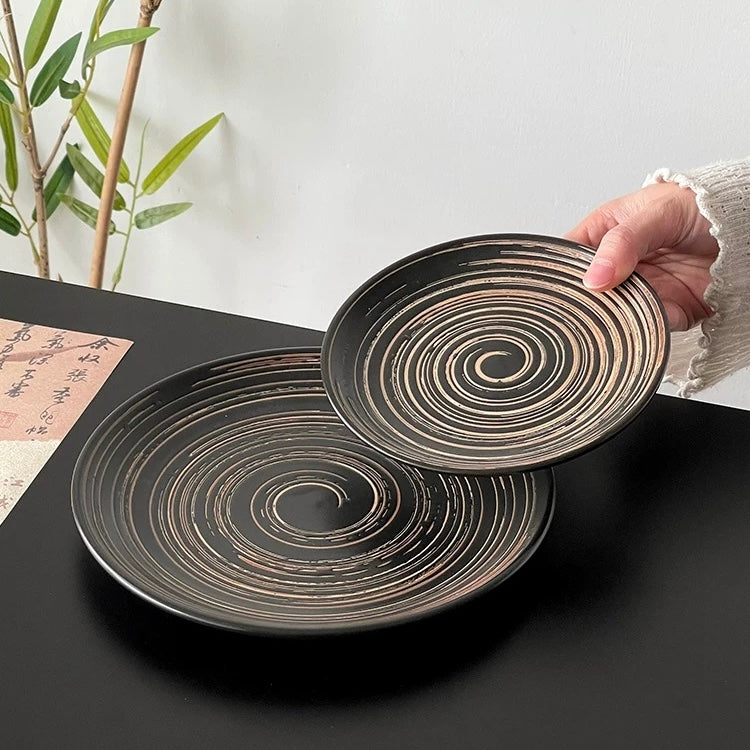 “Ink Cloud” Ceramic Plate Untable 5