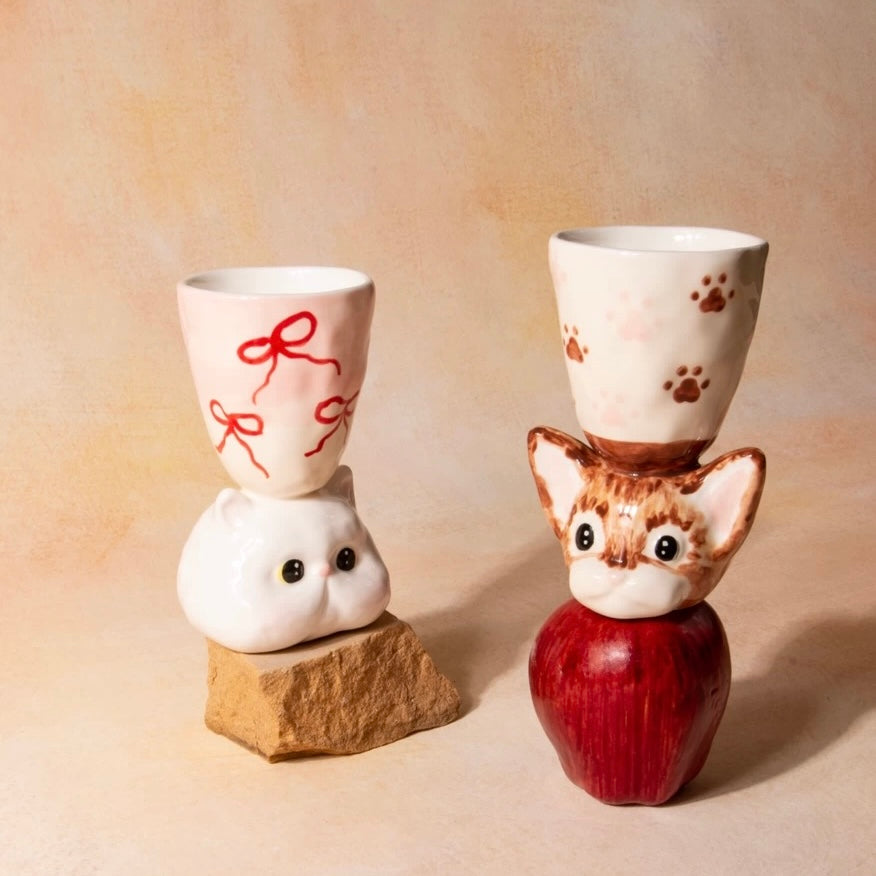 Kitty Handmade Ceramic Cup Untable 4