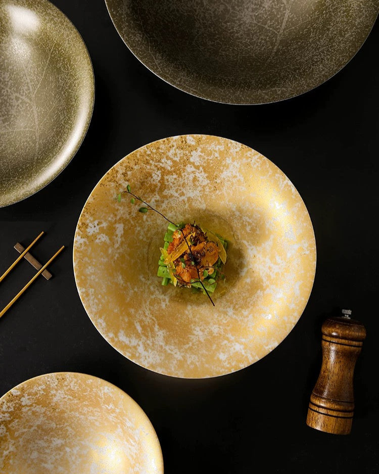 Lingyun Gold Glazed Ceramic Bowl Untable 3