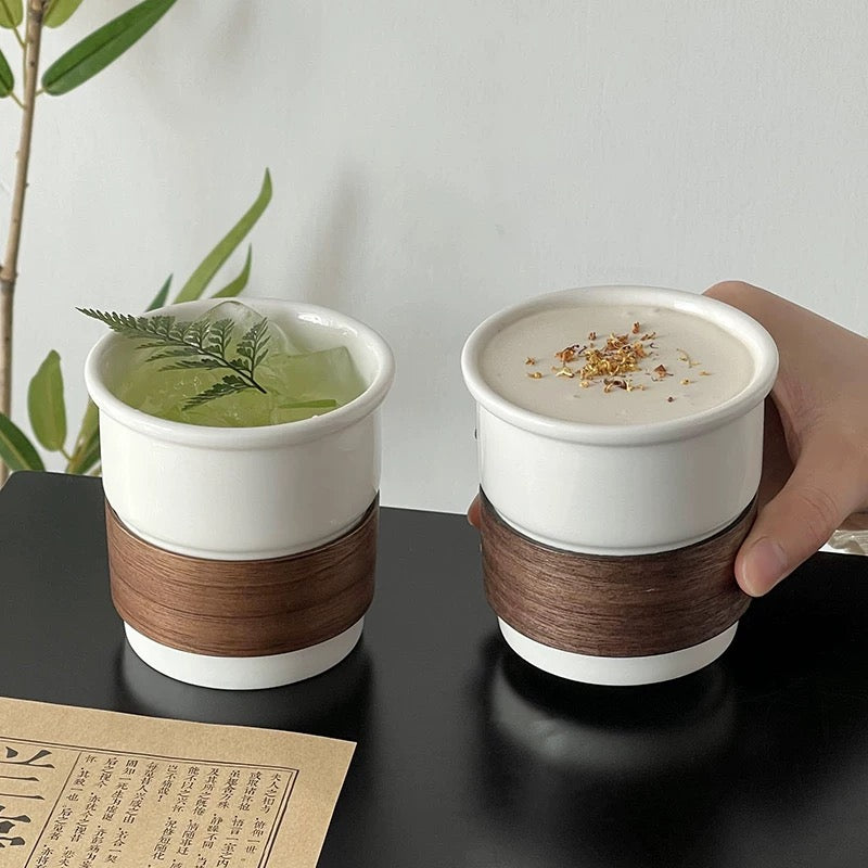 Minimalist Ceramic Cup with Bamboo Sleeve – 220 ml Untable 5