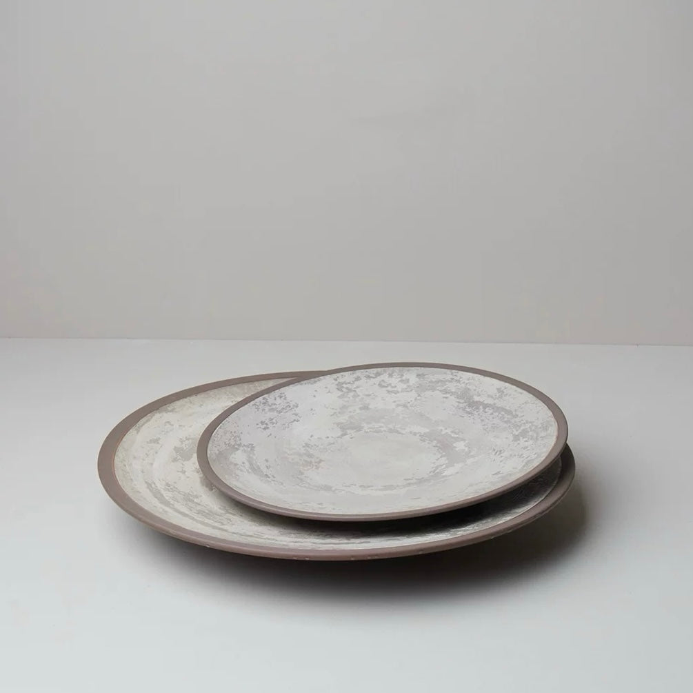 Pan Gu Wide Shallow Plate | Hand-brushed Ceramic Untable 5