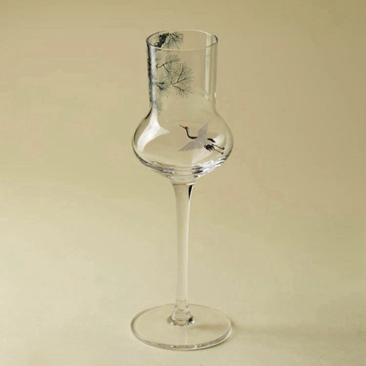 Pine & Crane Stemmed Glass | Handblown Glass – 100 ml Untable 5