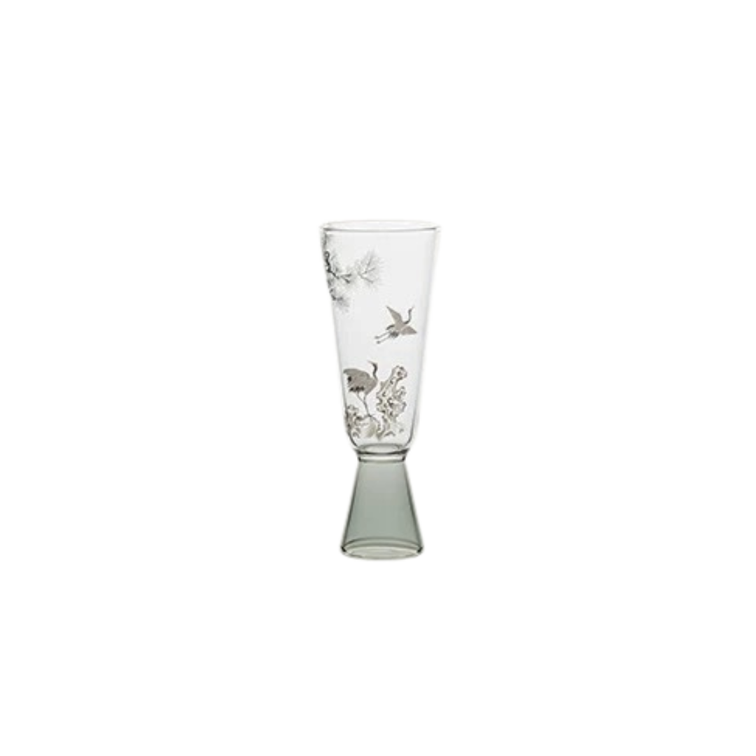 Pine & Crane Tall Glass | Handblown Glass – 170 ml Untable