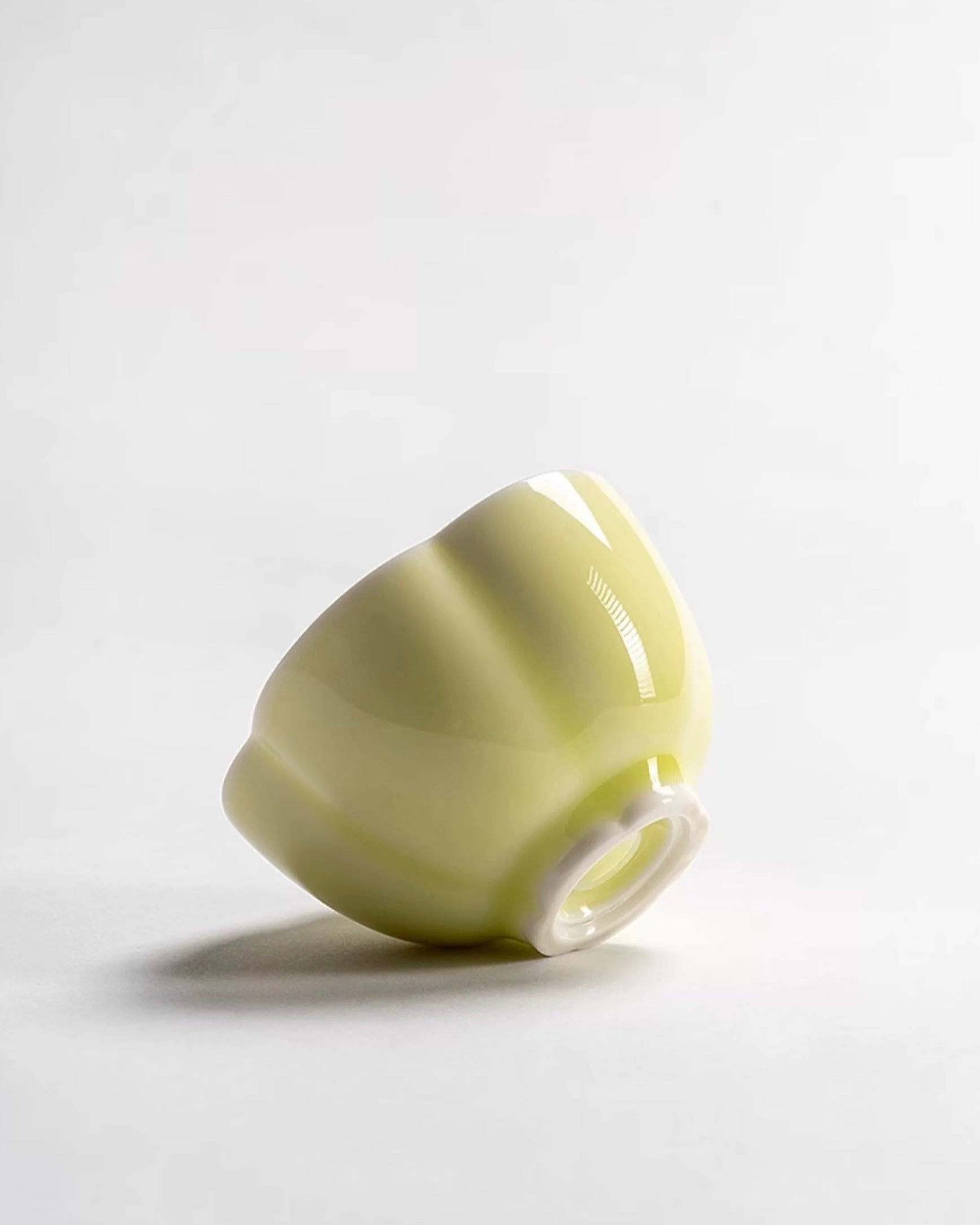 Plum Blossom Tea Cup - Yellow and Lavender | Jade Porcelain Untable 3