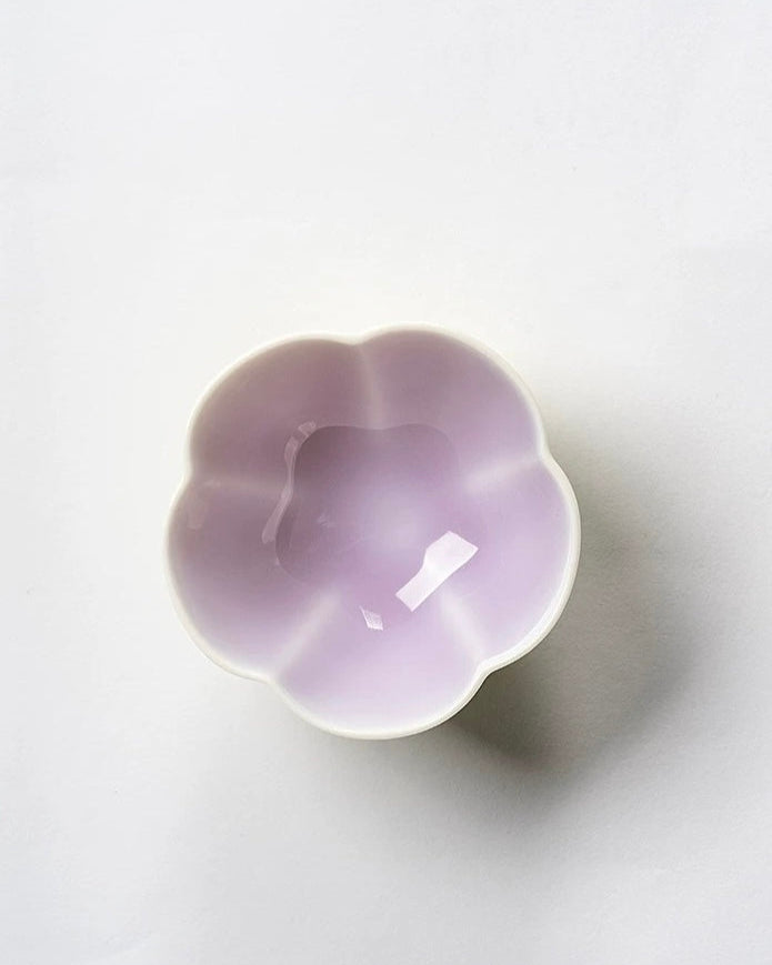 Plum Blossom Tea Cup - Yellow and Lavender | Jade Porcelain Untable 5