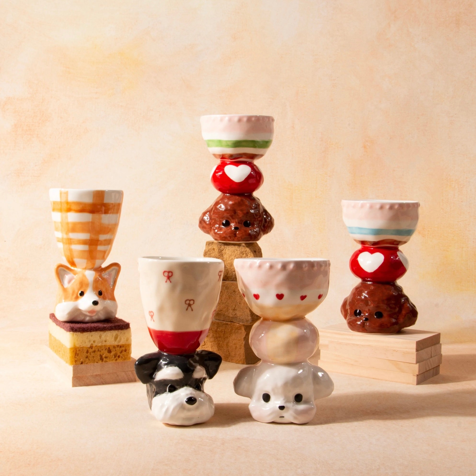 Puppy Handmade Ceramic Cup Untable 1