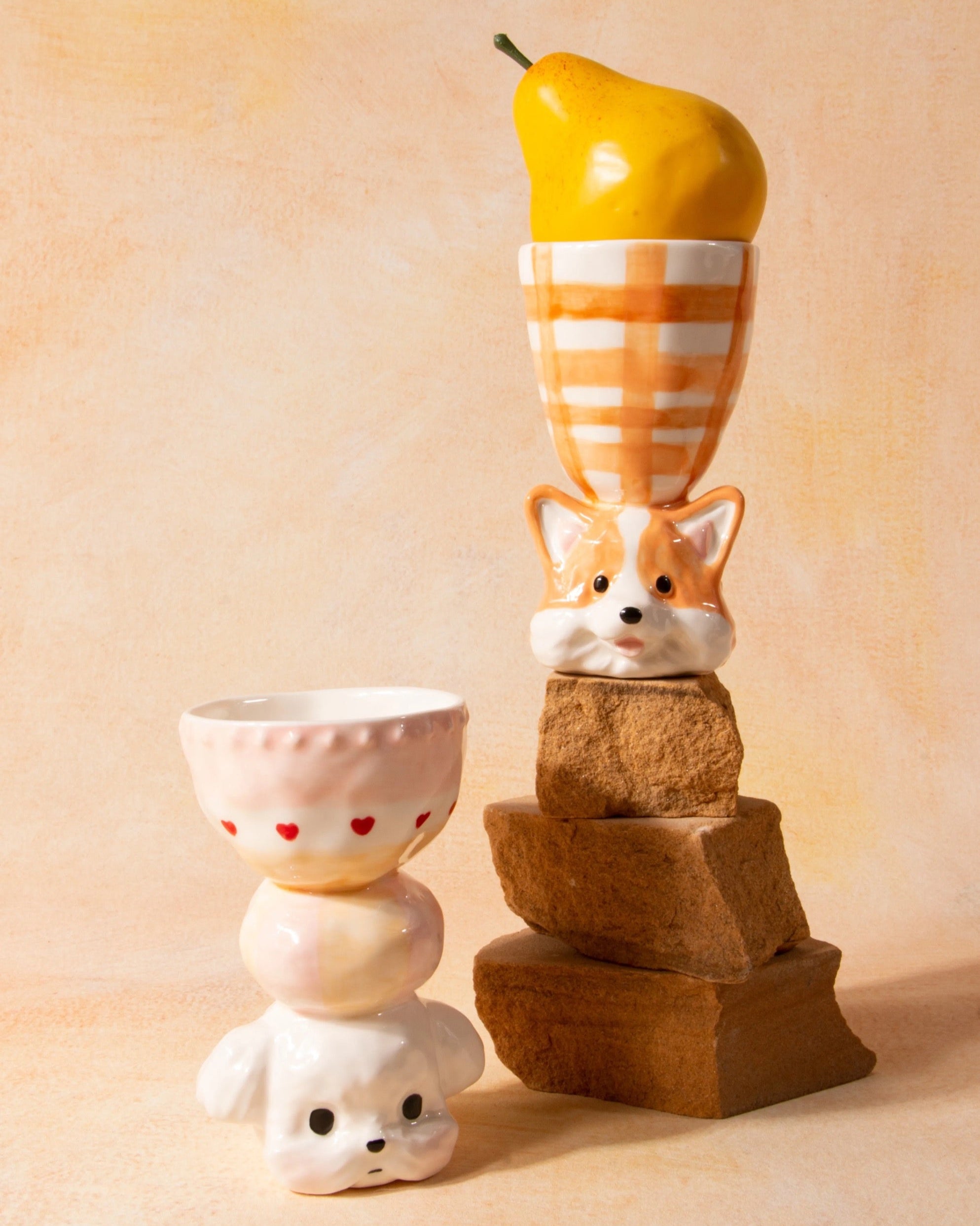 Puppy Handmade Ceramic Cup Untable 6