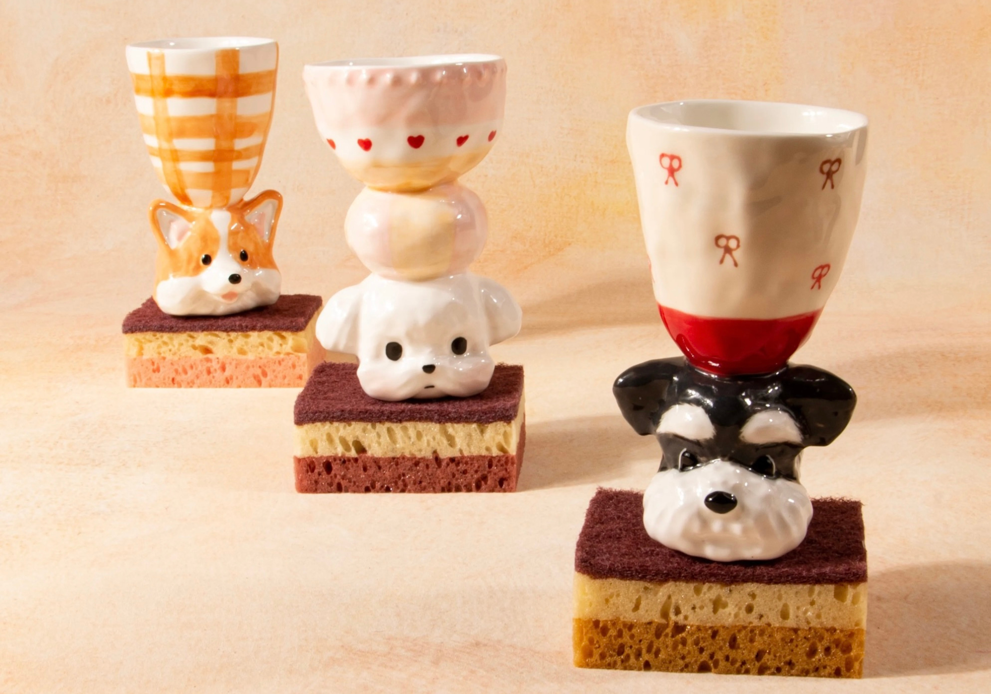 Puppy Handmade Ceramic Cup Untable design story