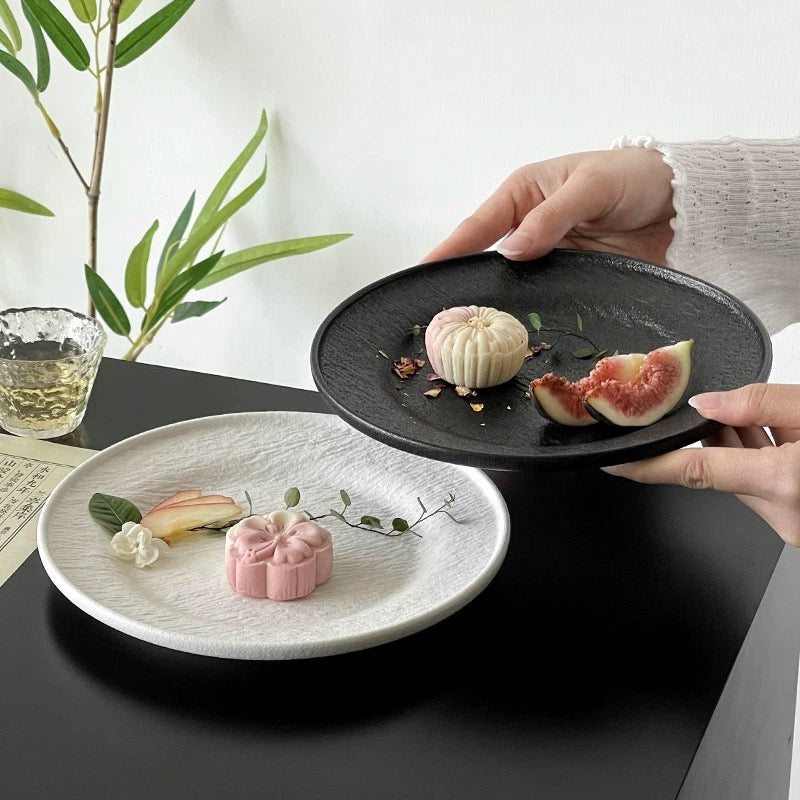 Rock Texture Ceramic Dessert Plate Untable 2
