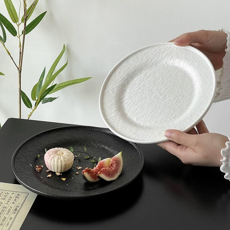 Rock Texture Ceramic Dessert Plate Untable 5