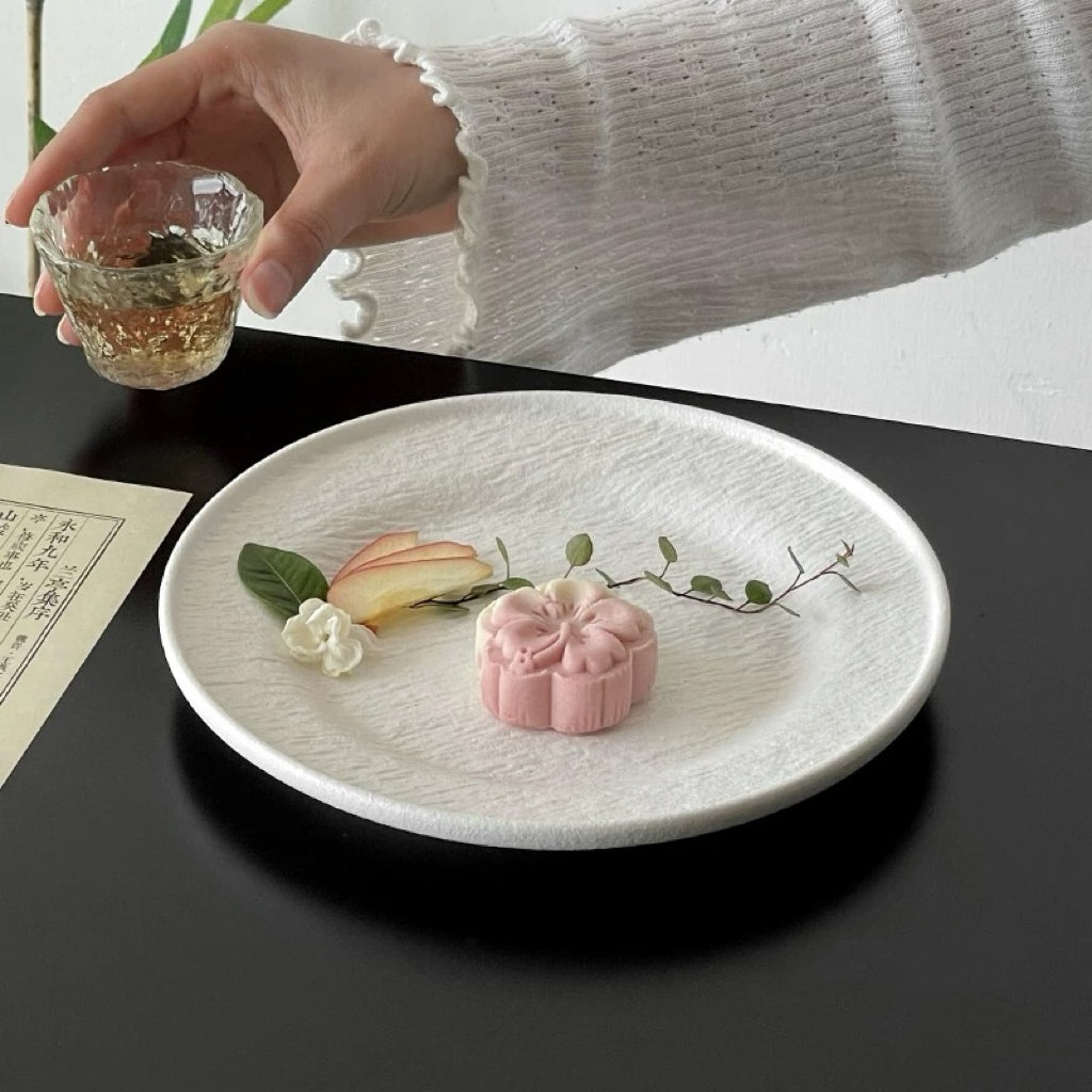 Rock Texture Ceramic Dessert Plate Untable 7