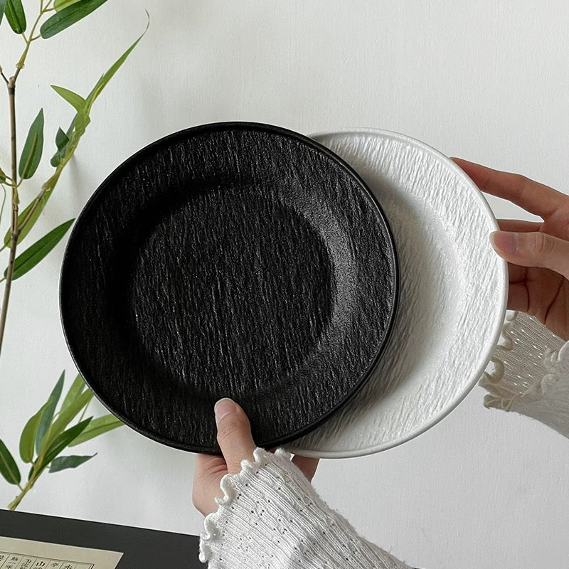 Rock Texture Ceramic Dessert Plate Untable 8