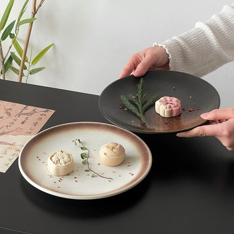 “Rustic Tea” Ceramic Plate Untable 3