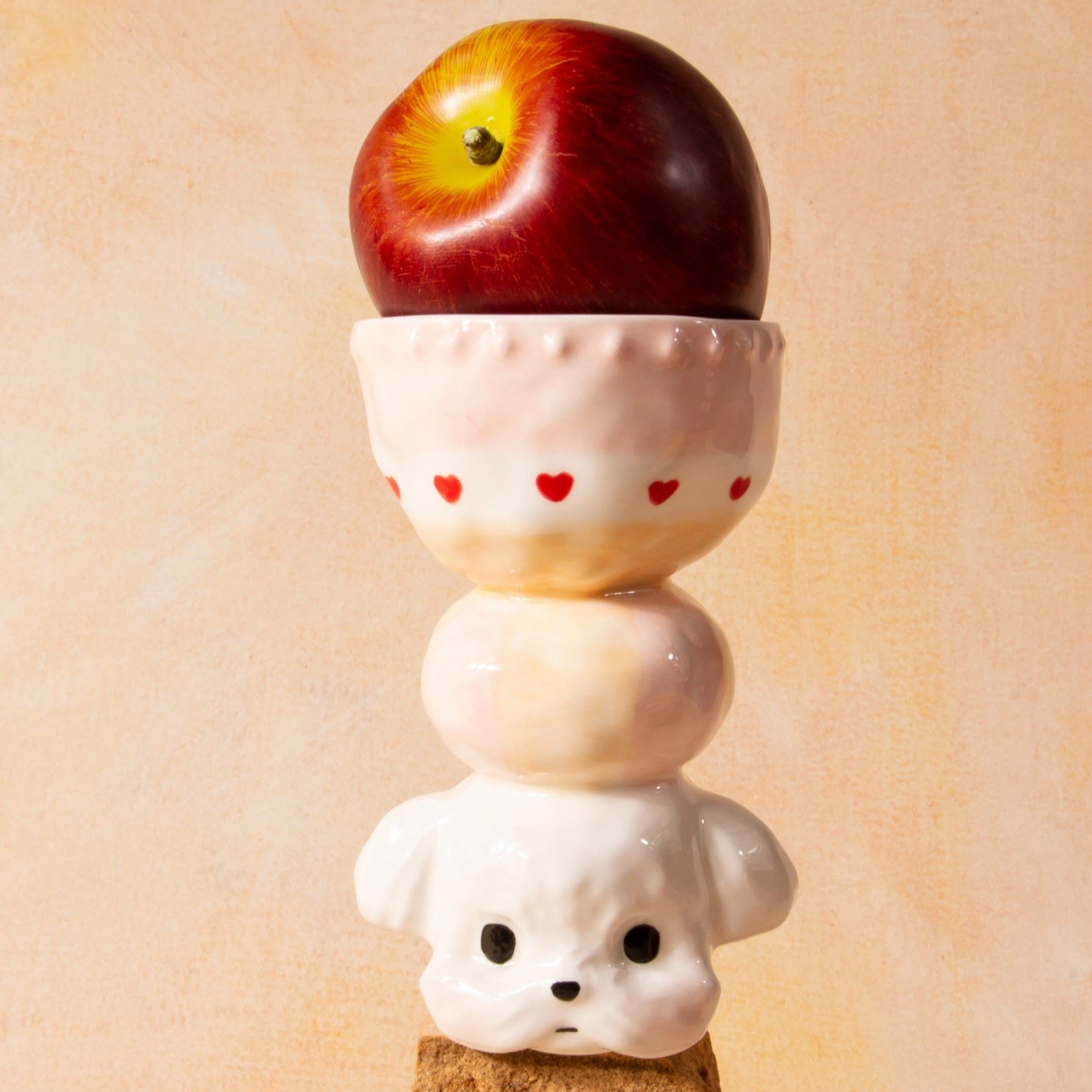 “Snowball” Puppy Handmade Ceramic Cup 160 ml Untable 1