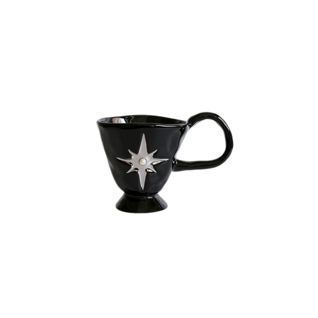 Starburst Pearl Ceramic Mug | Footed Design Untable 7