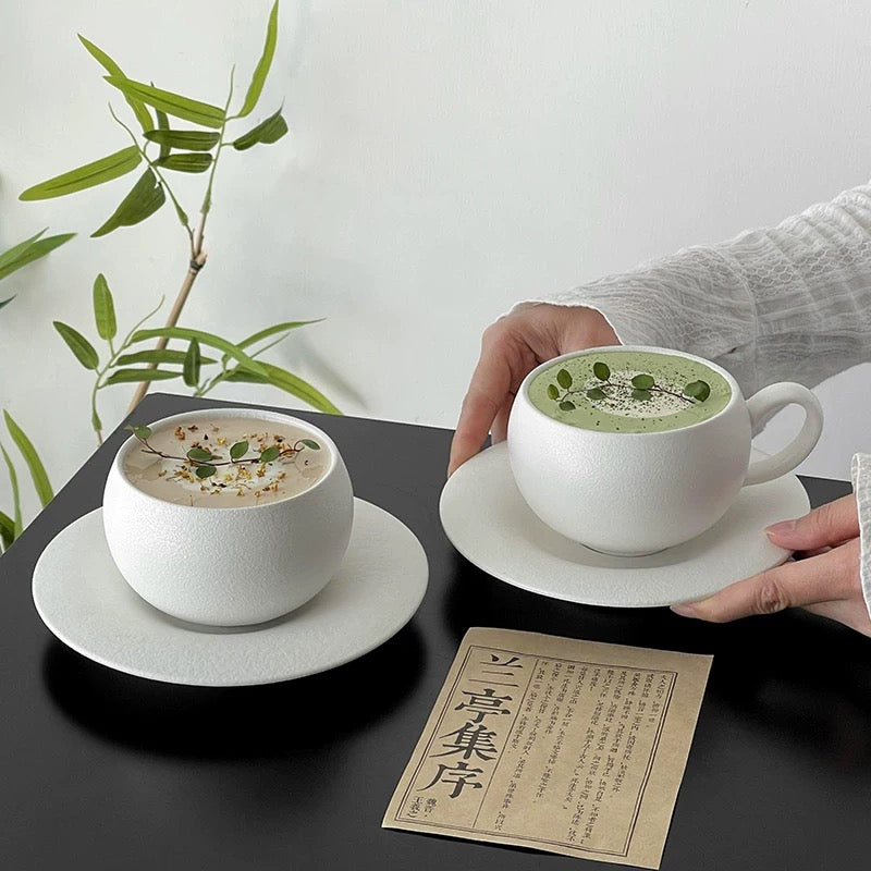 Stone Texture Egg Cup and Saucer Set Untable 1