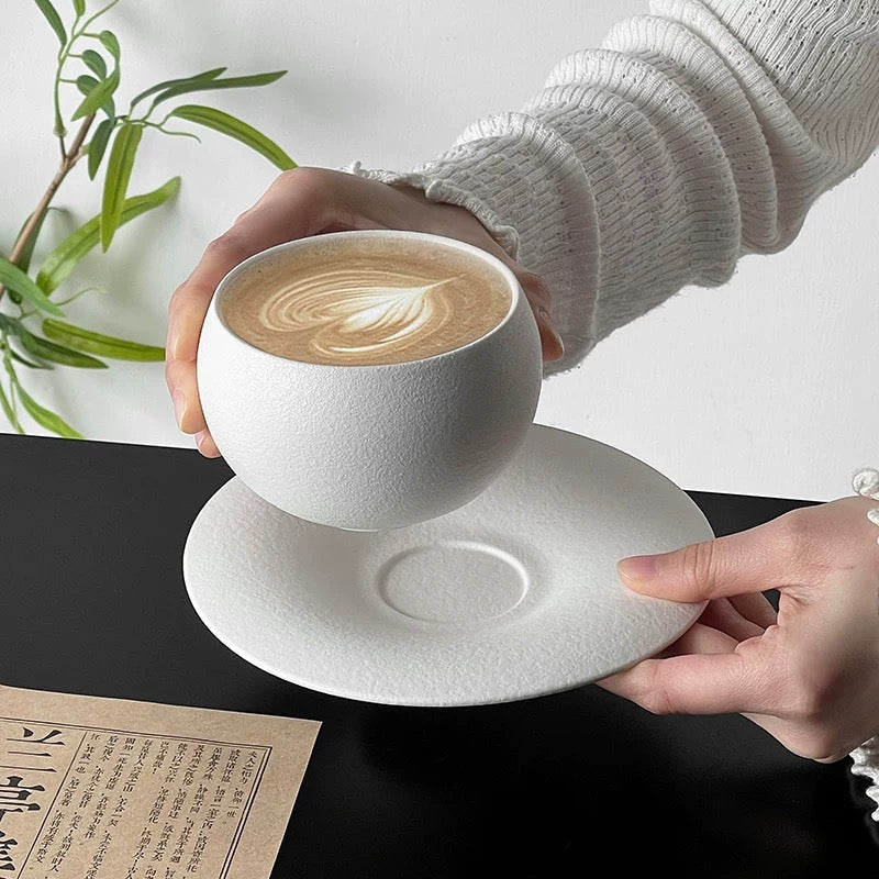 Stone Texture Egg Cup and Saucer Set Untable 13