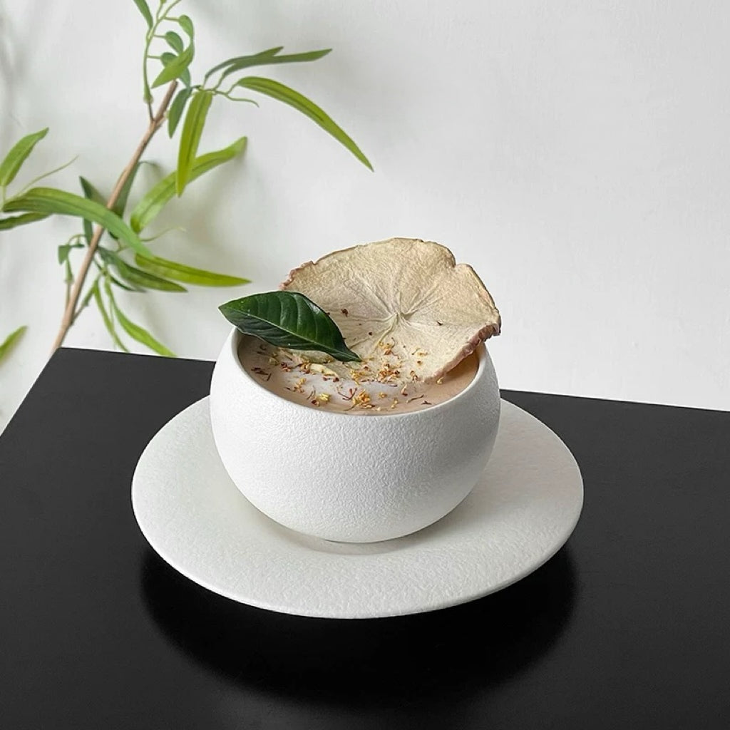 Stone Texture Egg Cup and Saucer Set Untable 17