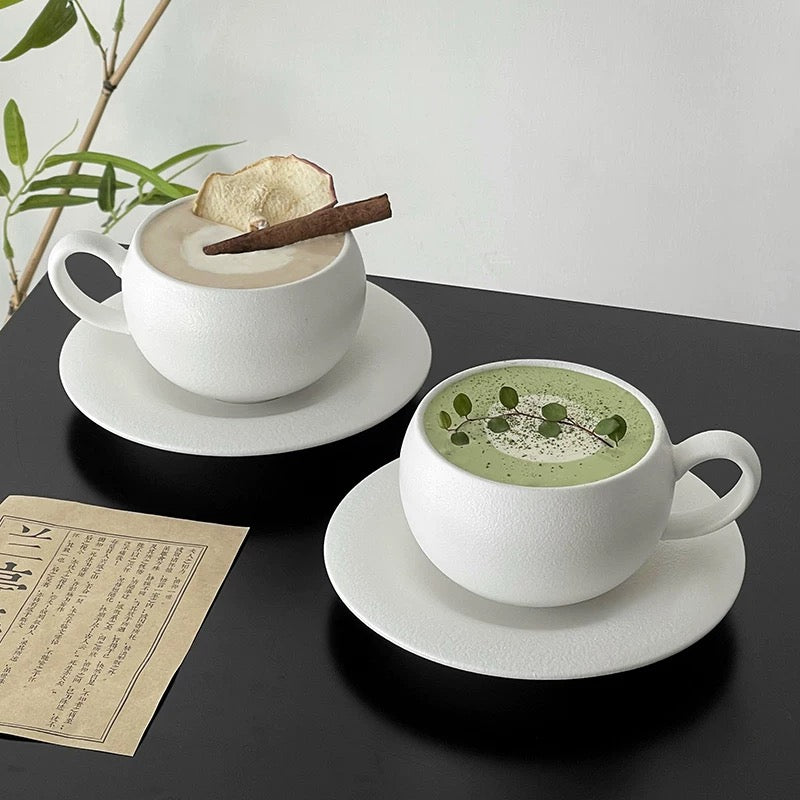 Stone Texture Egg Cup and Saucer Set Untable 2