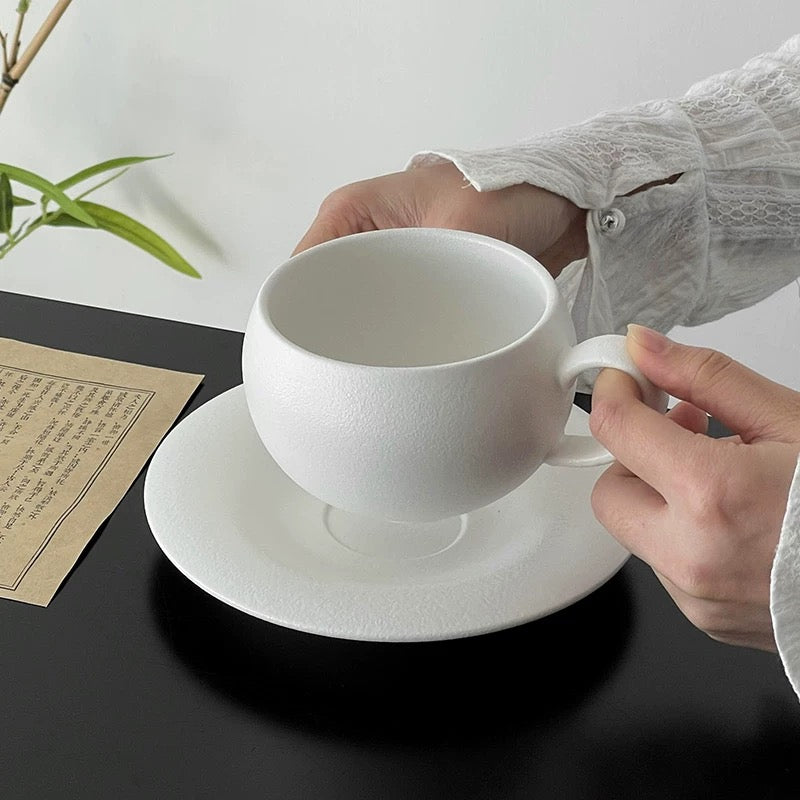 Stone Texture Egg Cup and Saucer Set Untable 7