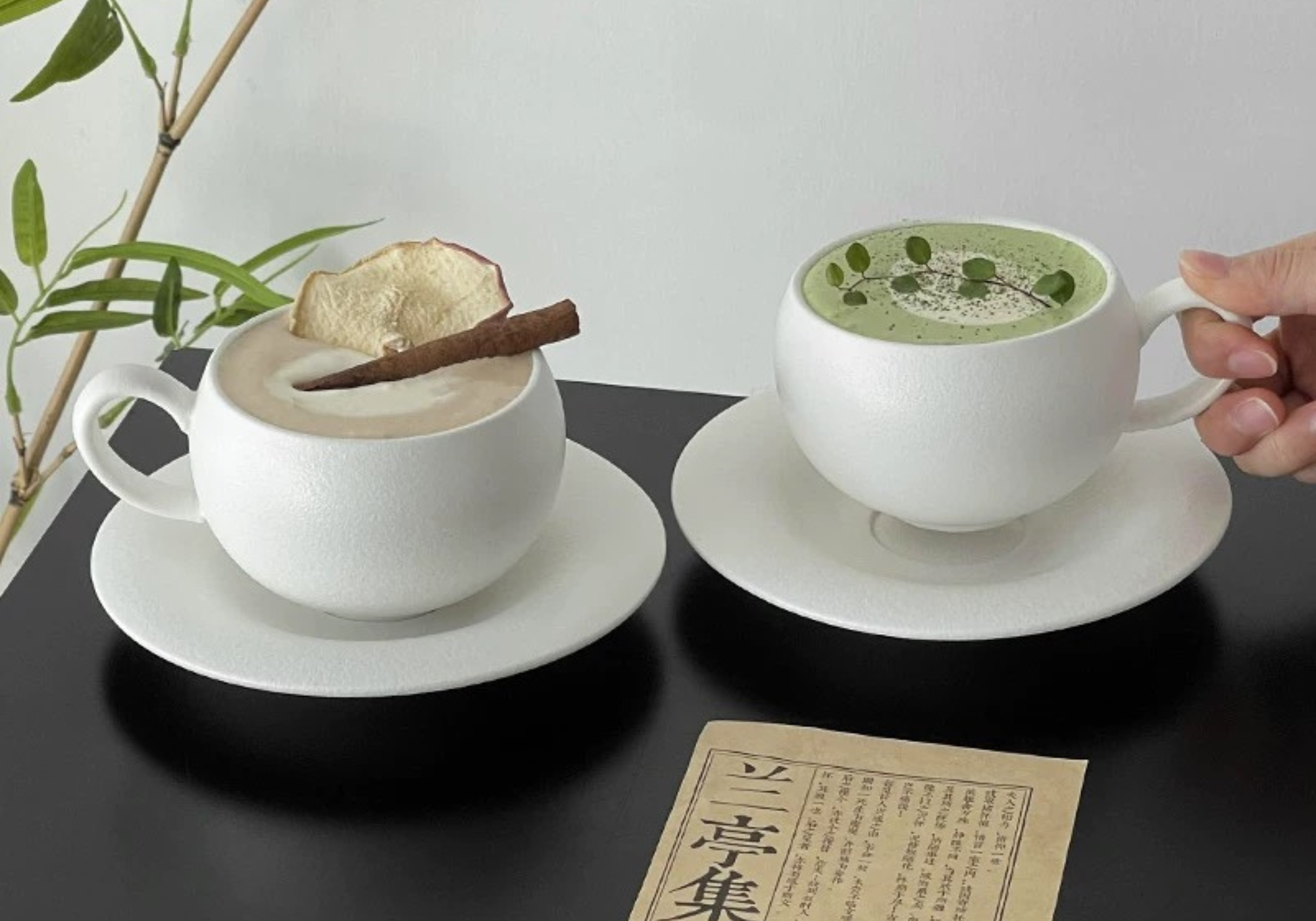 Stone Texture Egg Cup and Saucer Set Untable design story