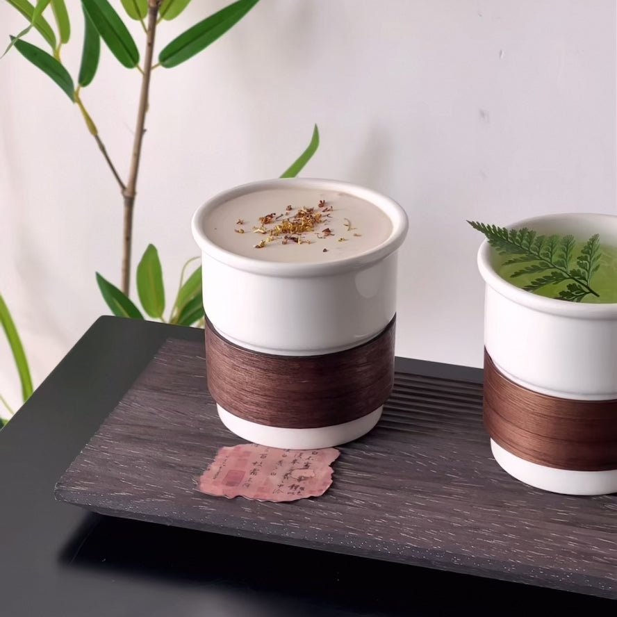 Minimalist Ceramic Cup with Bamboo Sleeve – 220 ml Untable 3
