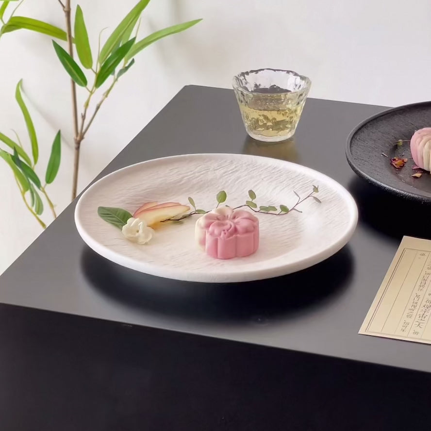 Rock Texture Ceramic Dessert Plate Untable 3