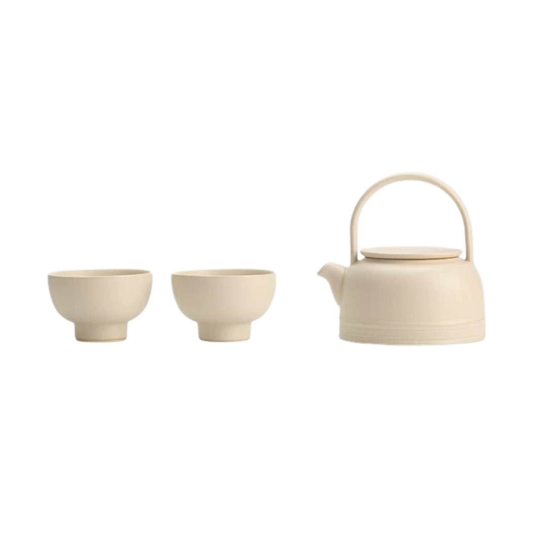宜集堂INS中古功夫茶具小套装下午茶壶茶杯温茶炉中式高级感家用