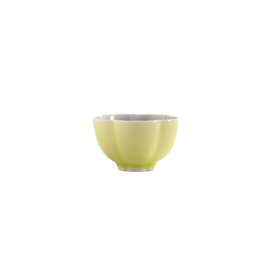羊脂玉瓷中式花瓣杯梅花杯品茗杯主人杯个人专用复古单杯功夫茶杯