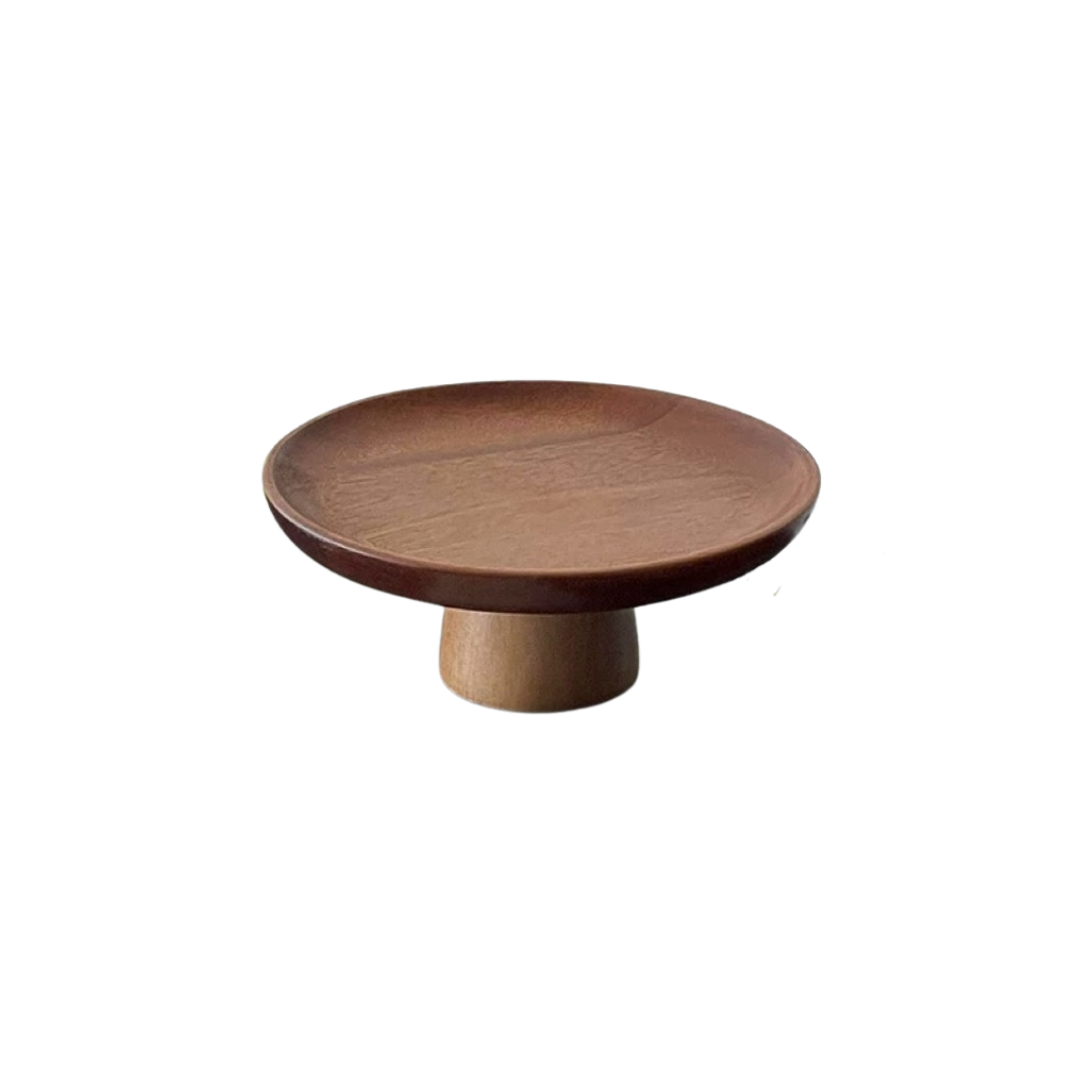 Acacia Wood Pedestal Tray Untable