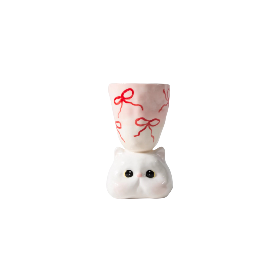 CONGSTUDIO限定手作可爱猫咪手工陶瓷杯酒杯创意卡通少女生日礼物 2