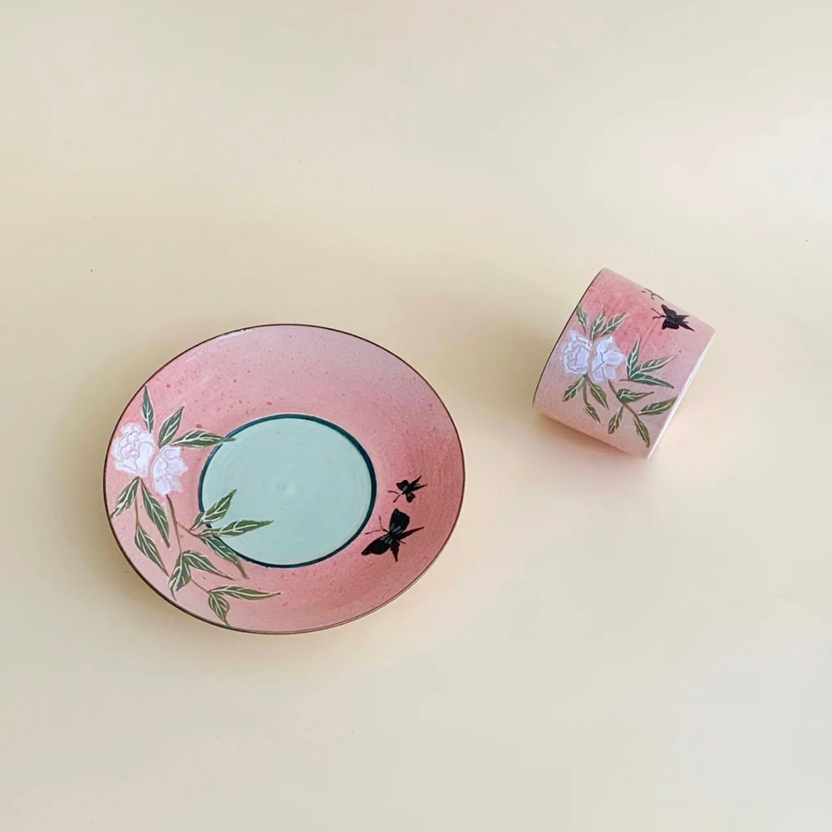 Butterfly Reverie Cup and Plate | Ceramic