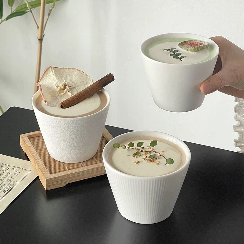 Angled Ceramic Cup | Glossy & Matte