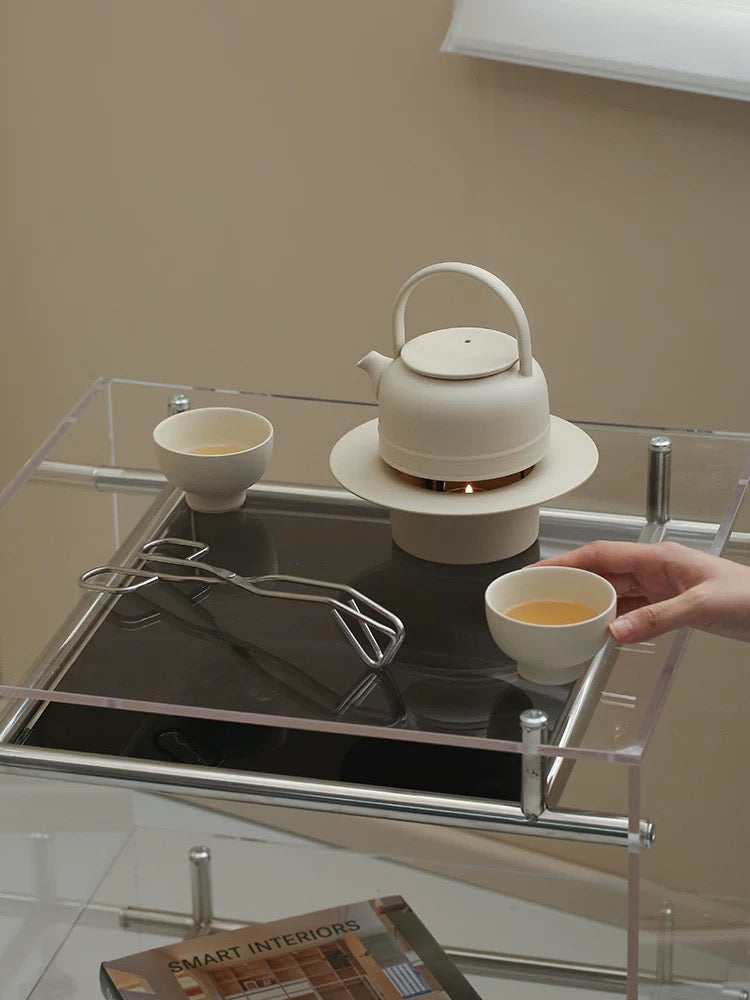 宜集堂INS中古功夫茶具小套装下午茶壶茶杯温茶炉中式高级感家用