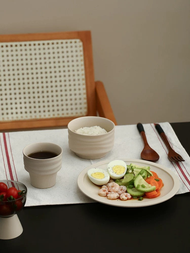 宜集堂INS中古一人食精致餐具套装陶瓷仪式感盘子杯子碗日式家用 川江杯