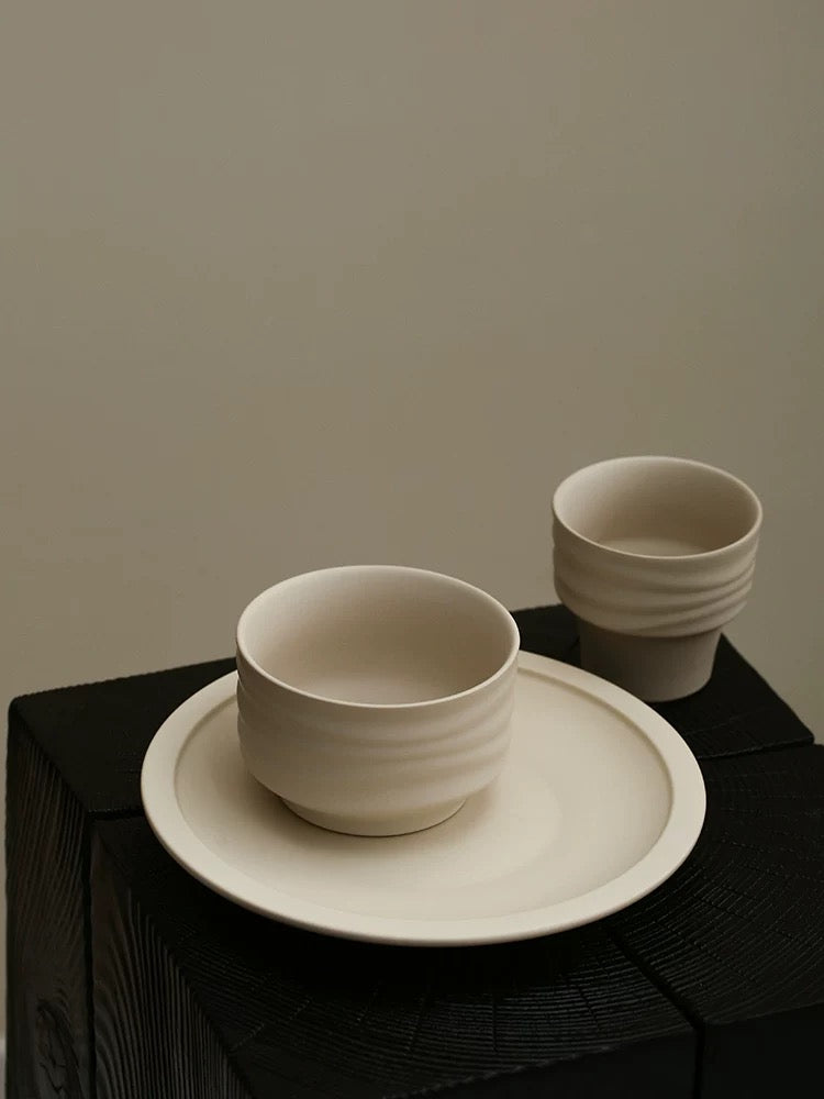 宜集堂INS中古一人食精致餐具套装陶瓷仪式感盘子杯子碗日式家用 川江杯